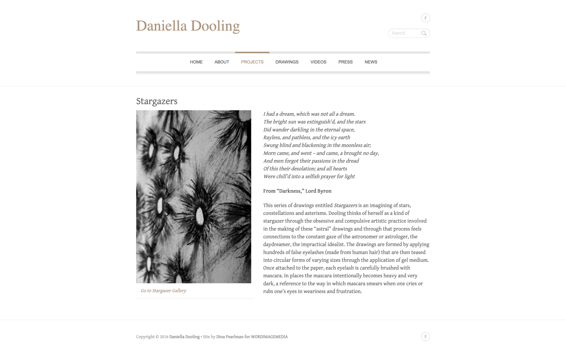 Daniella Dooling website projects pages