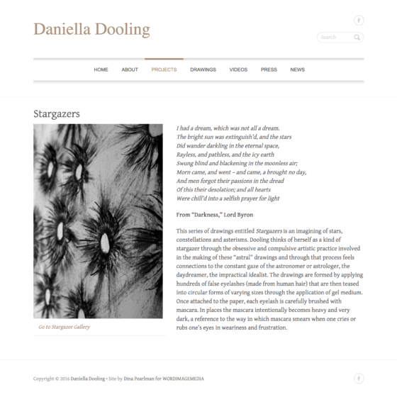 Daniella Dooling website projects pages